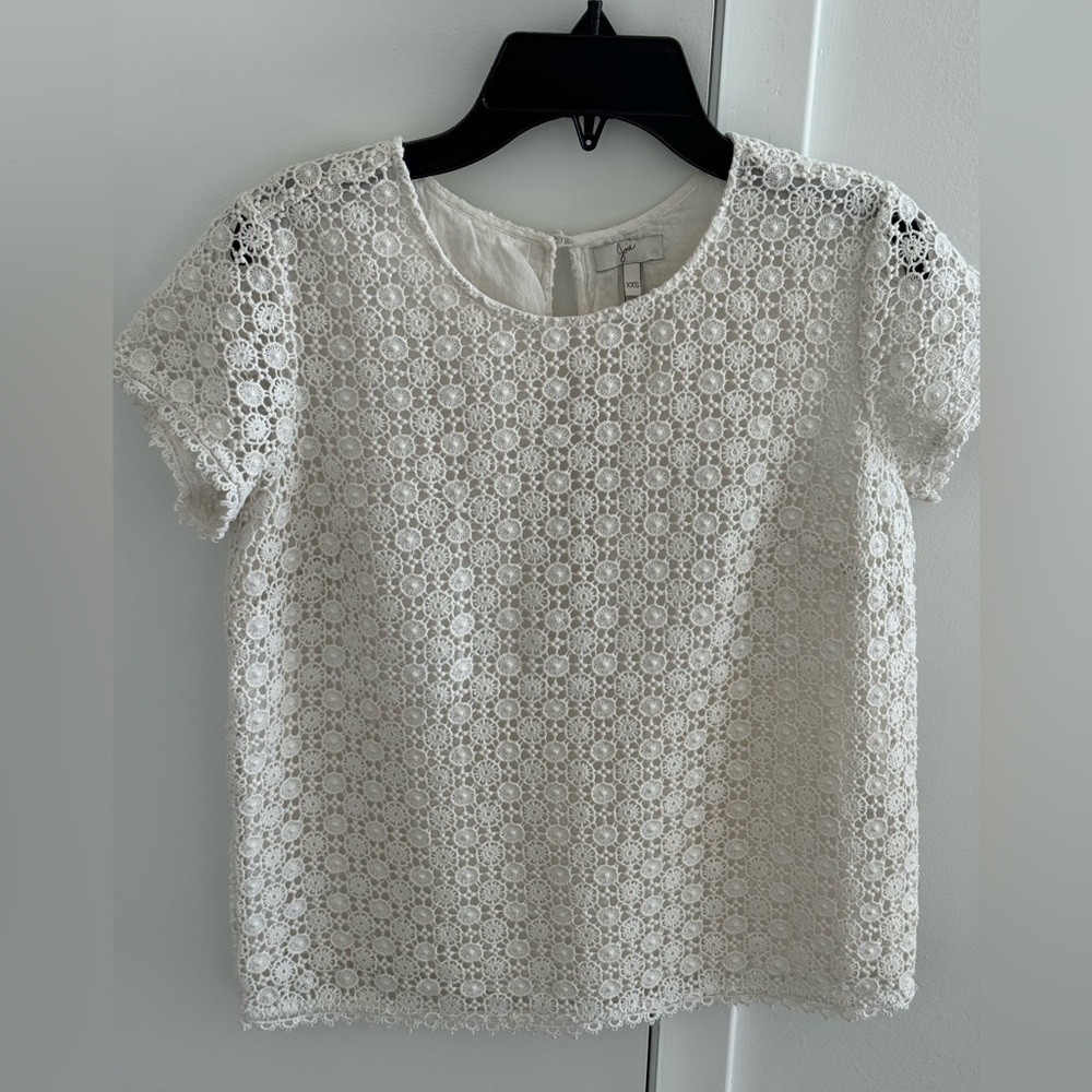 Joie Cream Lace Blouse